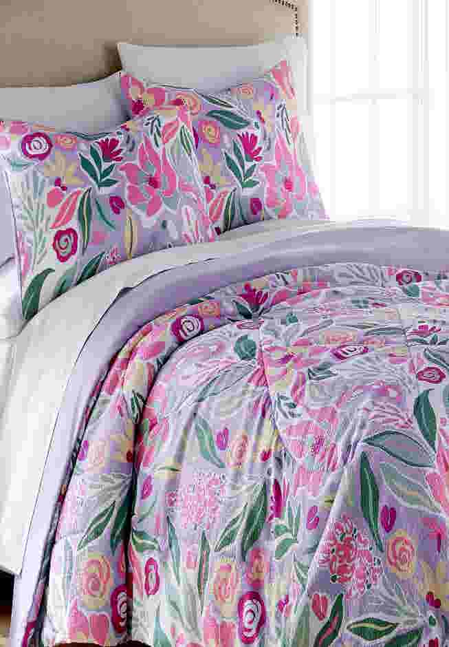 Seersucker Printed 3-Pc. Comforter Set image number 1