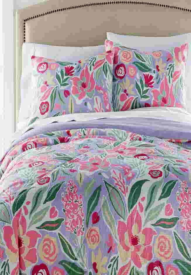 Seersucker Printed 3-Pc. Comforter Set image number 2