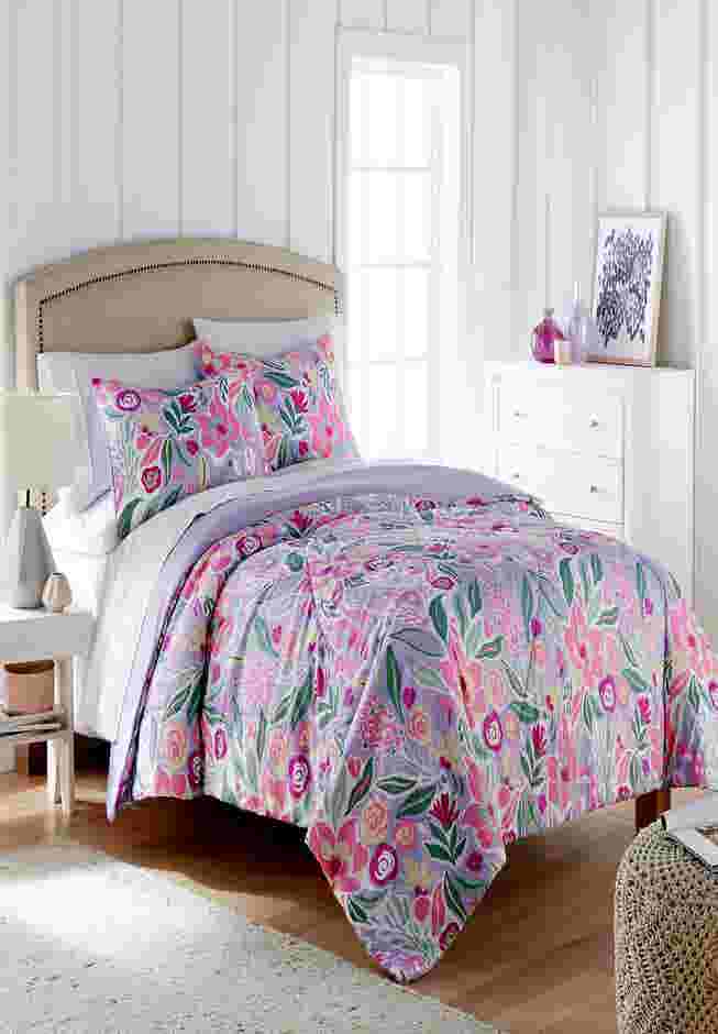 Seersucker Printed 3-Pc. Comforter Set image number 0