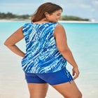 Chlorine Resistant Swim Tank Coverup with Side Ties image number null