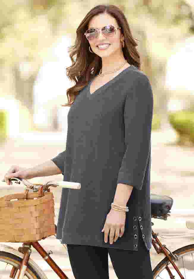 Cloud Knit V-Neck Top image number 0