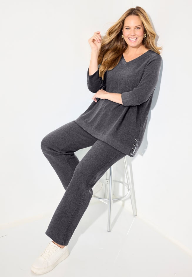 Cloud Knit V-Neck Top image number 1