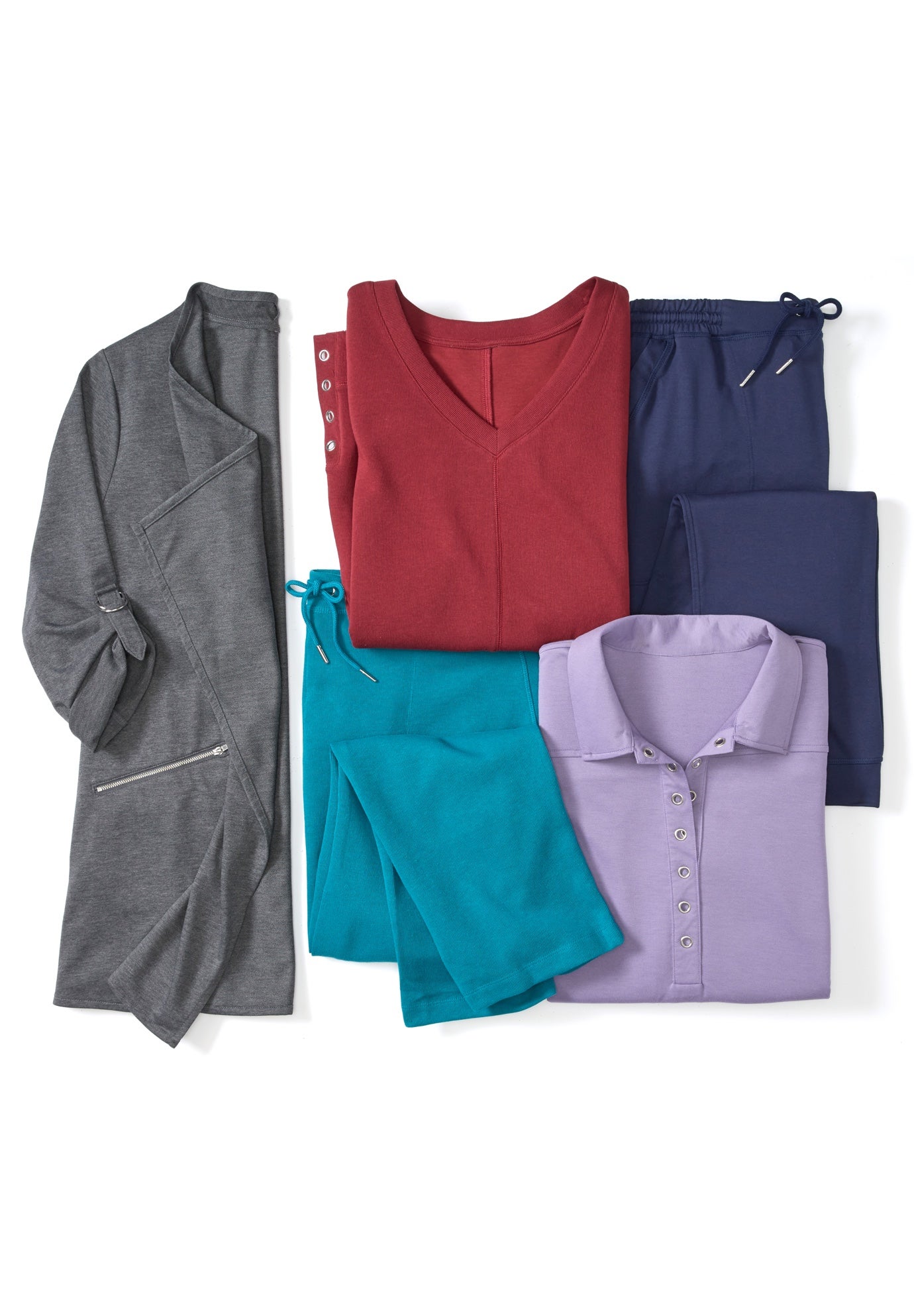 Cloud Knit Ribbed V-Neck Tunic image number 2