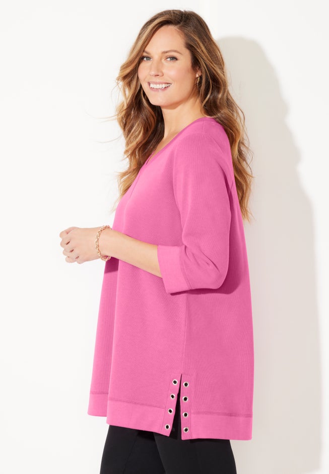 Cloud Knit V-Neck Top image number 2