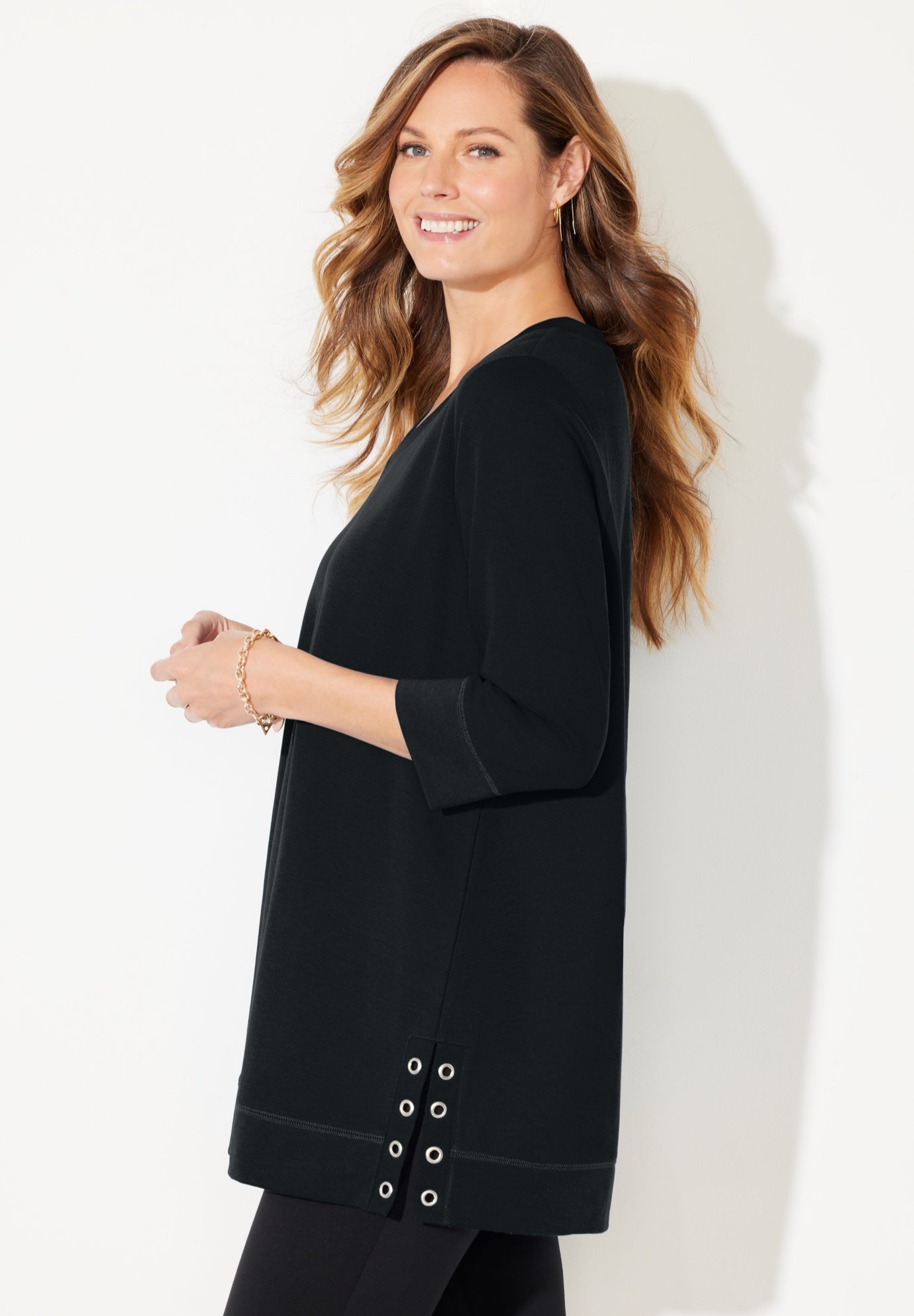 Cloud Knit V-Neck Top image number 1