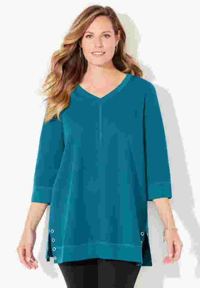 Cloud Knit V-Neck Top image number 1