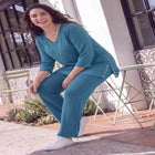 Cloud Knit Ribbed Straight Leg Pant image number 1