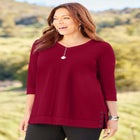 Cloud Knit Ribbed V-Neck Tunic image number 0
