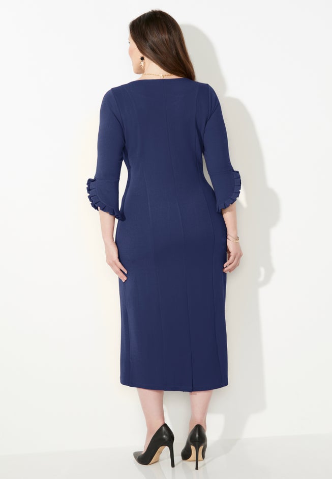 Ruffle Sleeve Shift Dress Ruffle Sleeve Shift Dress