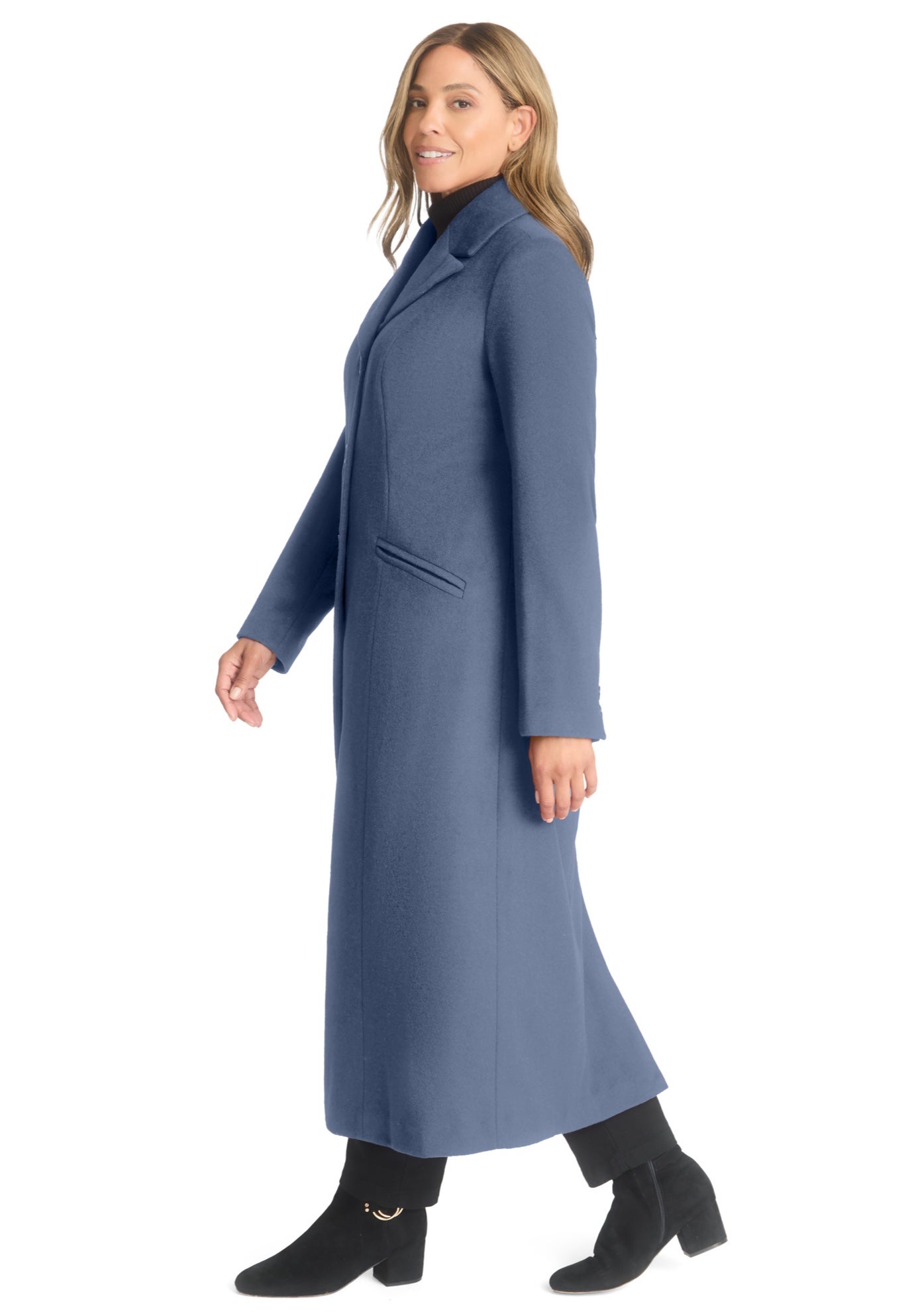 Full Length Wool Blend Coat image number 2