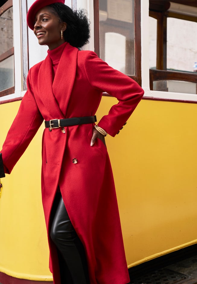 Long Shawl Collar Wool Coat image number 0