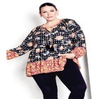 Imari Empire Waist Spliced Top image number null