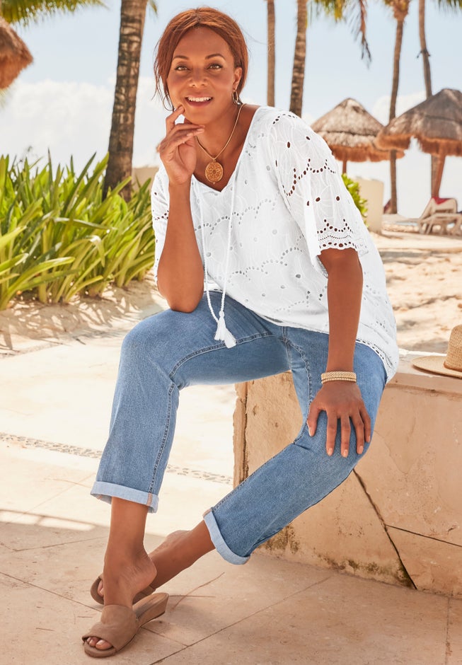 Harborview Eyelet Top image number 5