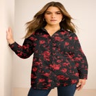 Plus Size Kate Long Sleeve Easy Cotton-Blend Button-Front Shirt image number 1