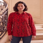 Plus Size Kate Long Sleeve Easy Cotton-Blend Button-Front Shirt image number 0