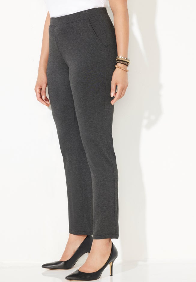 Petite Plus Size Women's AnyWear Classic Pant by Catherines in Black (Size 3XWP) Petite Plus Size Women's AnyWear Classic Pant by Catherines in Black (Size 3XWP)