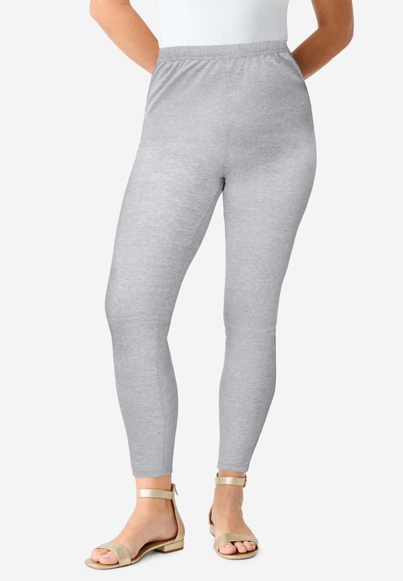 Plus Size Essential Stretch Ankle Length Pull-On Legging image number 0