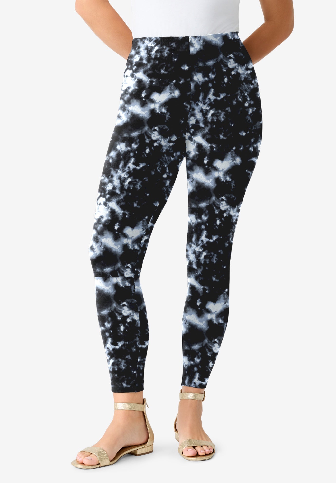 Plus Size Ankle Length Essential Stretch Legging image number 0