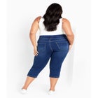 Pull On Cropped Denim Legging image number 2