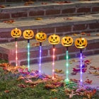 Set of 6 Jack-O-Lantern Pathway Lights image number null