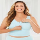 Comfort Choice&reg; Longline Zip-Front Posture Bra image number null