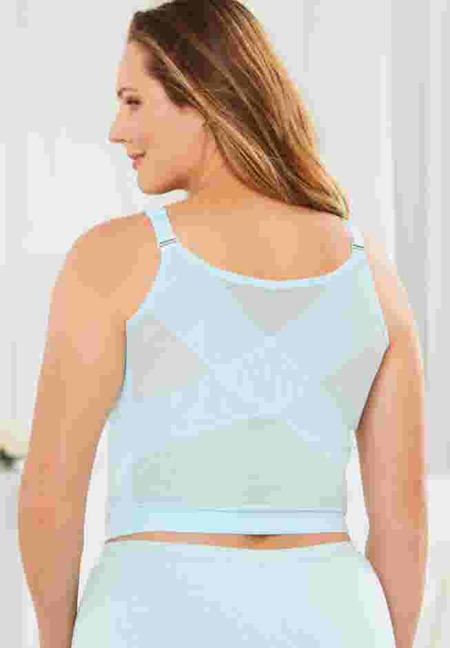 Comfort Choice® Longline Zip-Front Posture Bra image number 1