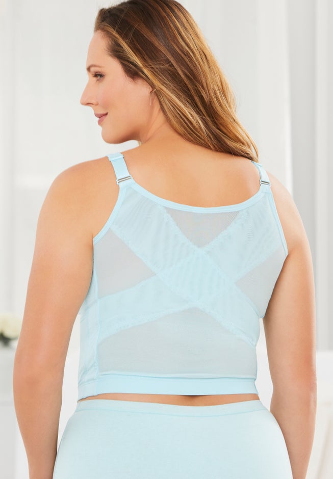 Comfort Choice® Longline Zip-Front Posture Bra image number 1