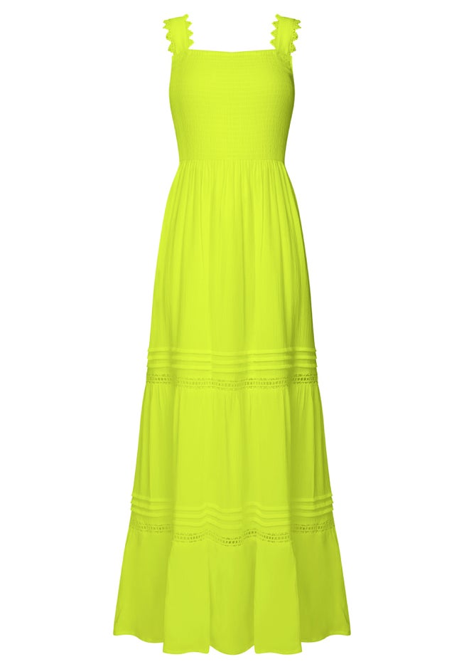 Square Neck Crinkle Maxi Dress image number null