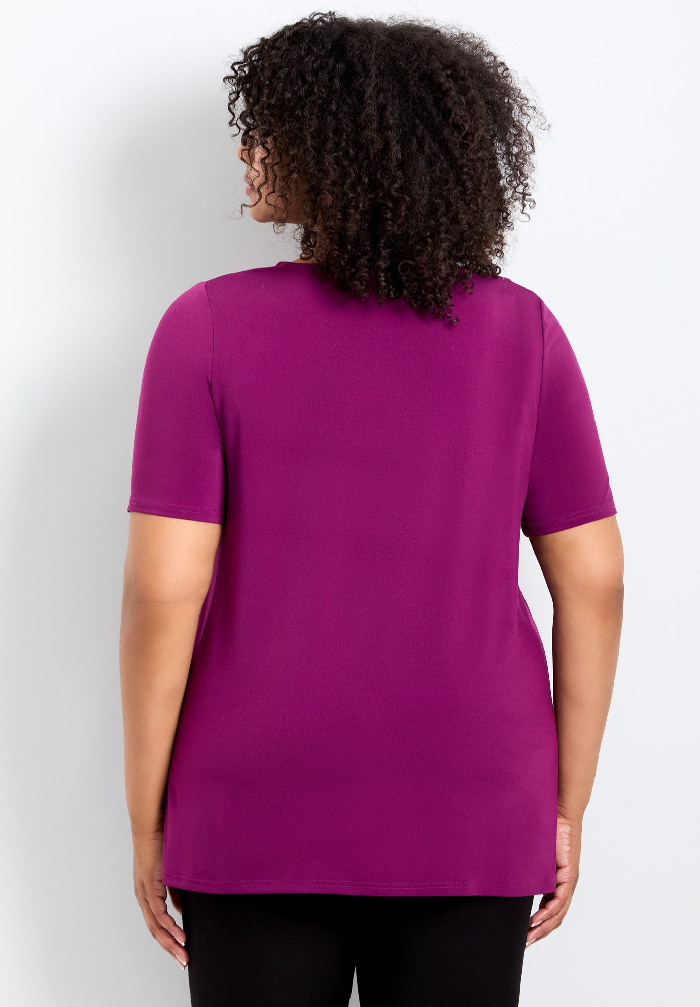 Cowl Neck Short Sleeve Top image number 1