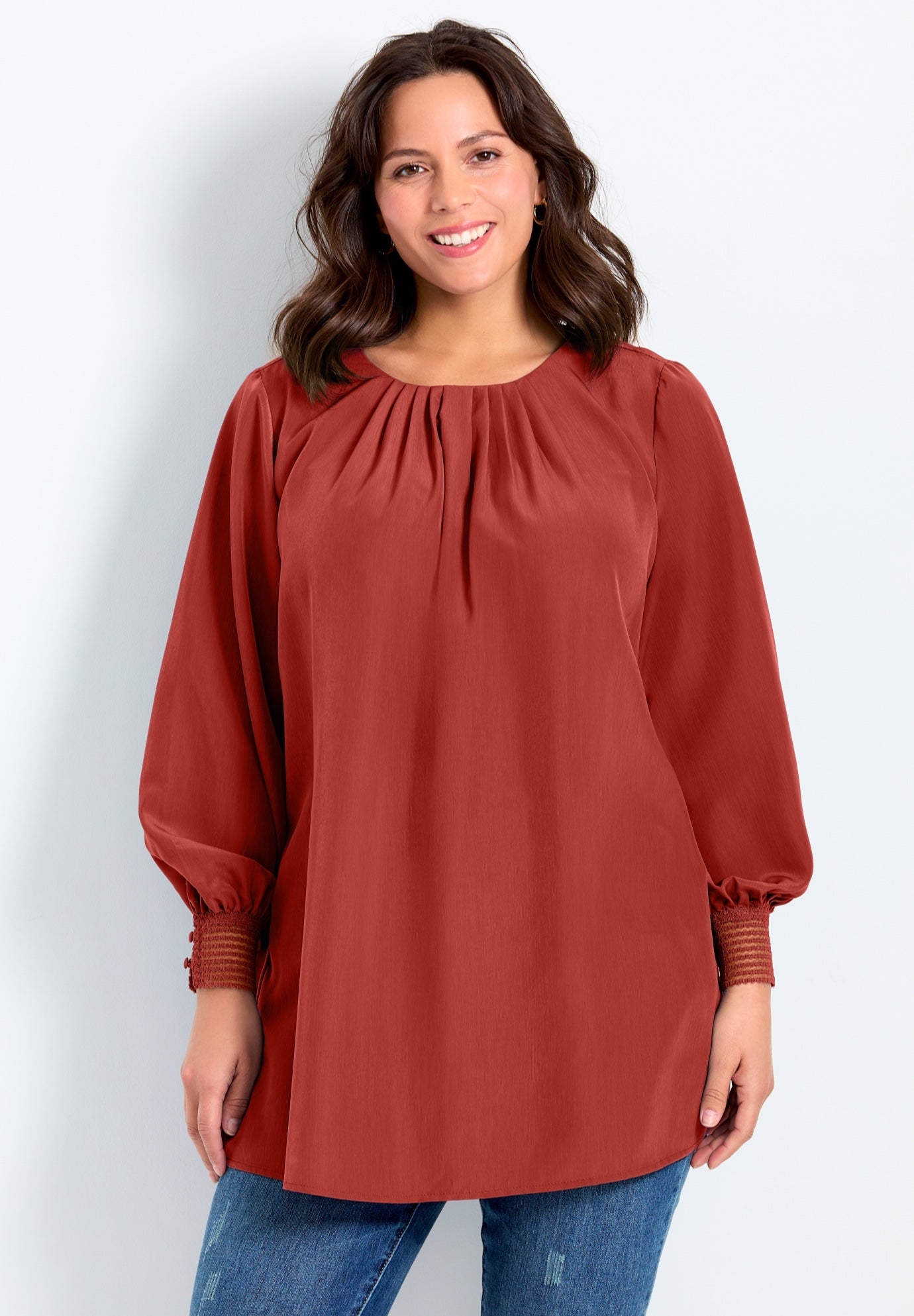 Pleated Peasant Blouse image number 0