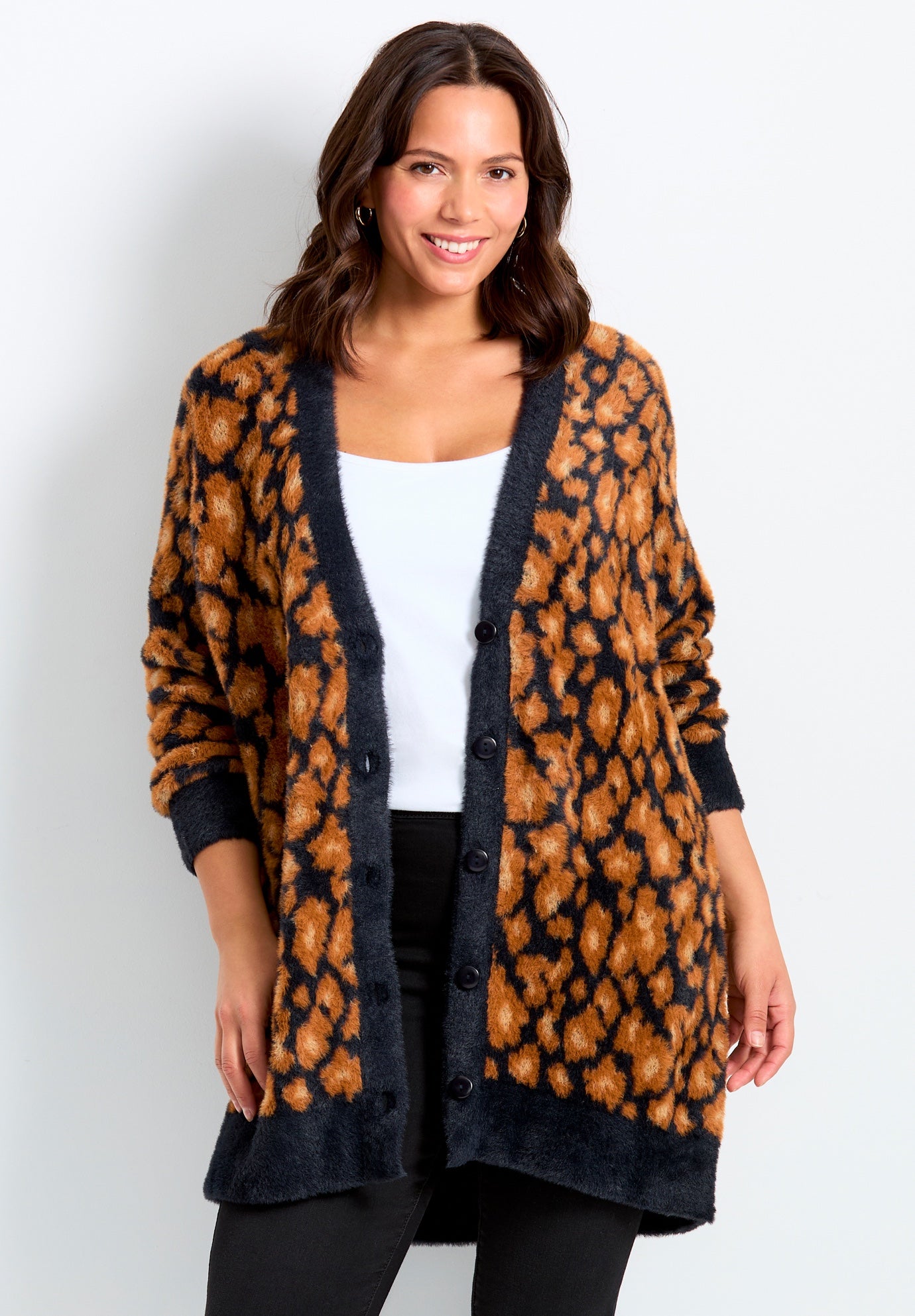 Button Front Cozy Cardigan image number 0