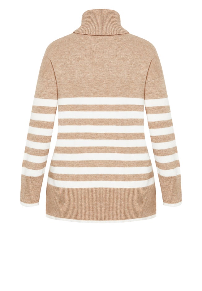 Livvy Roll Neck Stripe Sweater image number 5