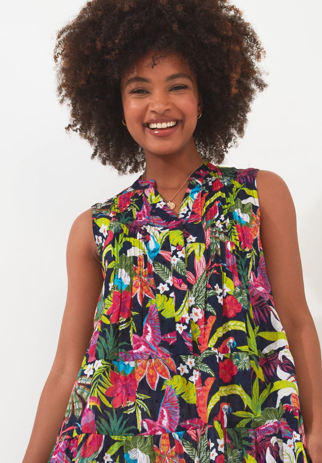Sleeveless Crinkle Tunic image number null