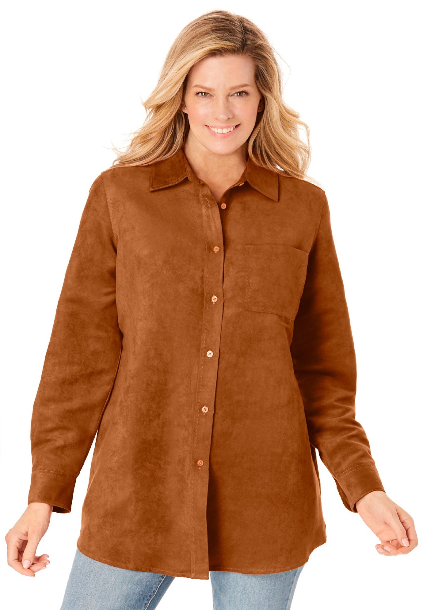 Soft Faux Suede Shirt image number 2