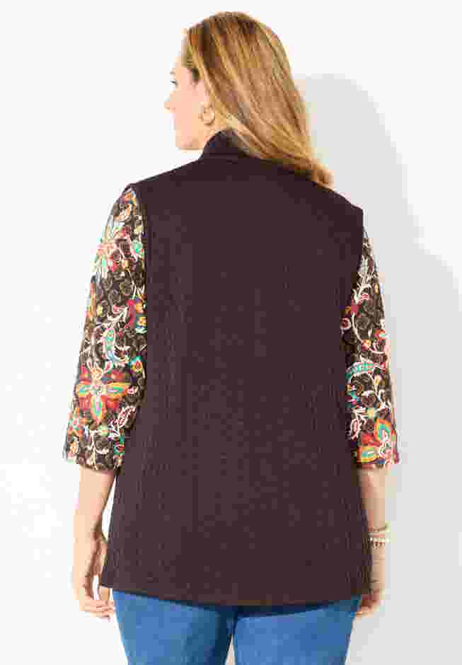 Zip-Front Cable Vest image number 1