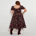 V-Neck Flounce Midi Dress image number null