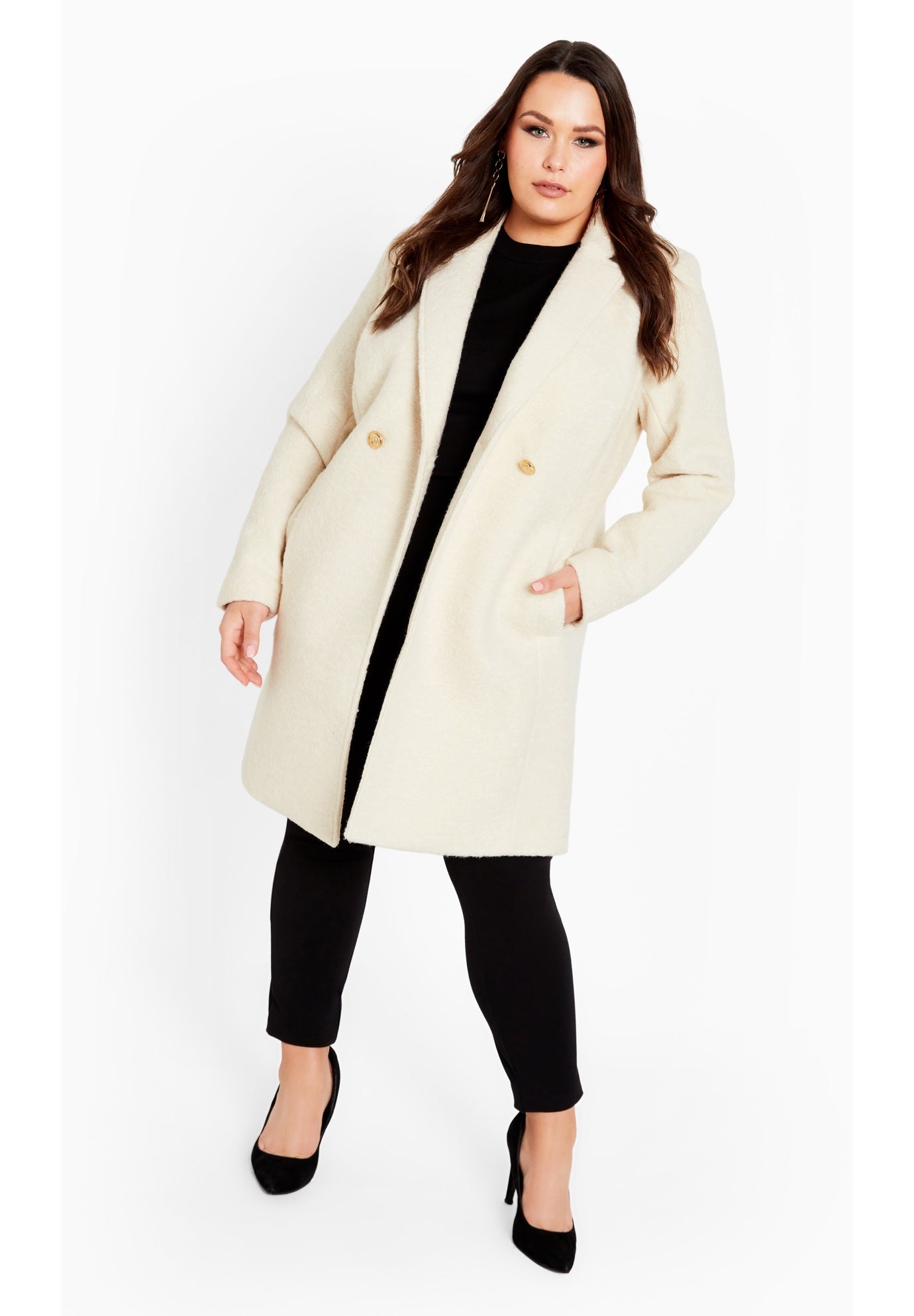 Estelle Double Button Collared Coat image number 3