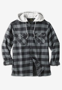 Removable Hooded Shirt Jacket