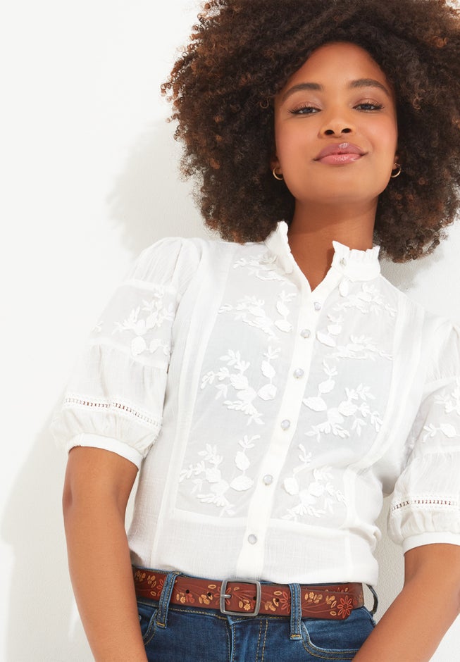 Lace Embroidered Blouse image number null