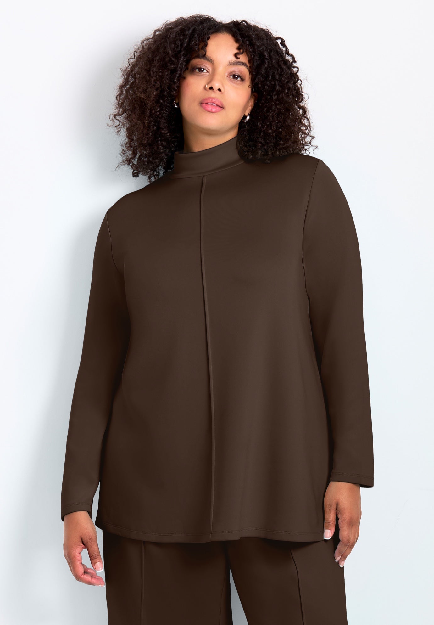 Seamed Mock Neck Tunic image number 0