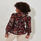 Sheer Button Front Blouse image number null