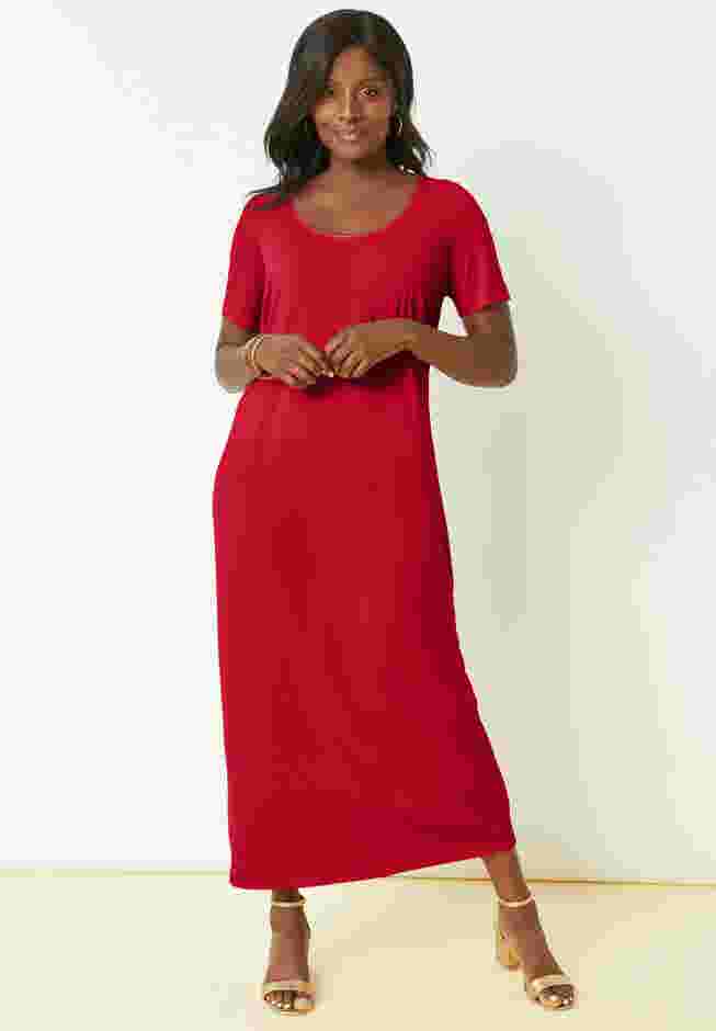 2-Piece Stretch Knit Duster Set image number 1