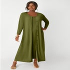 2-Piece Stretch Knit Duster Set image number null