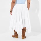 Handkerchief Hem Crinkle Midi Skirt image number null