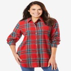 Plaid Double-Brushed Cotton Flannel Shirt image number 0