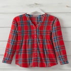 Pintucked Flannel Shirt image number 1