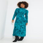Mockneck Burnout Midi Dress image number 4
