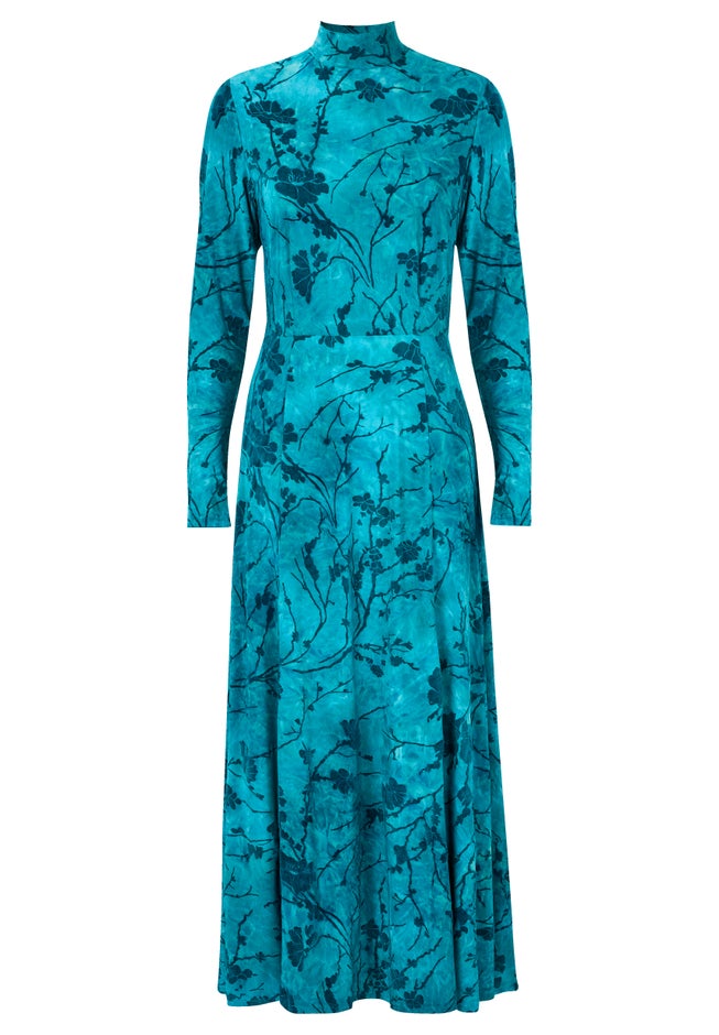 Mockneck Burnout Midi Dress image number 5