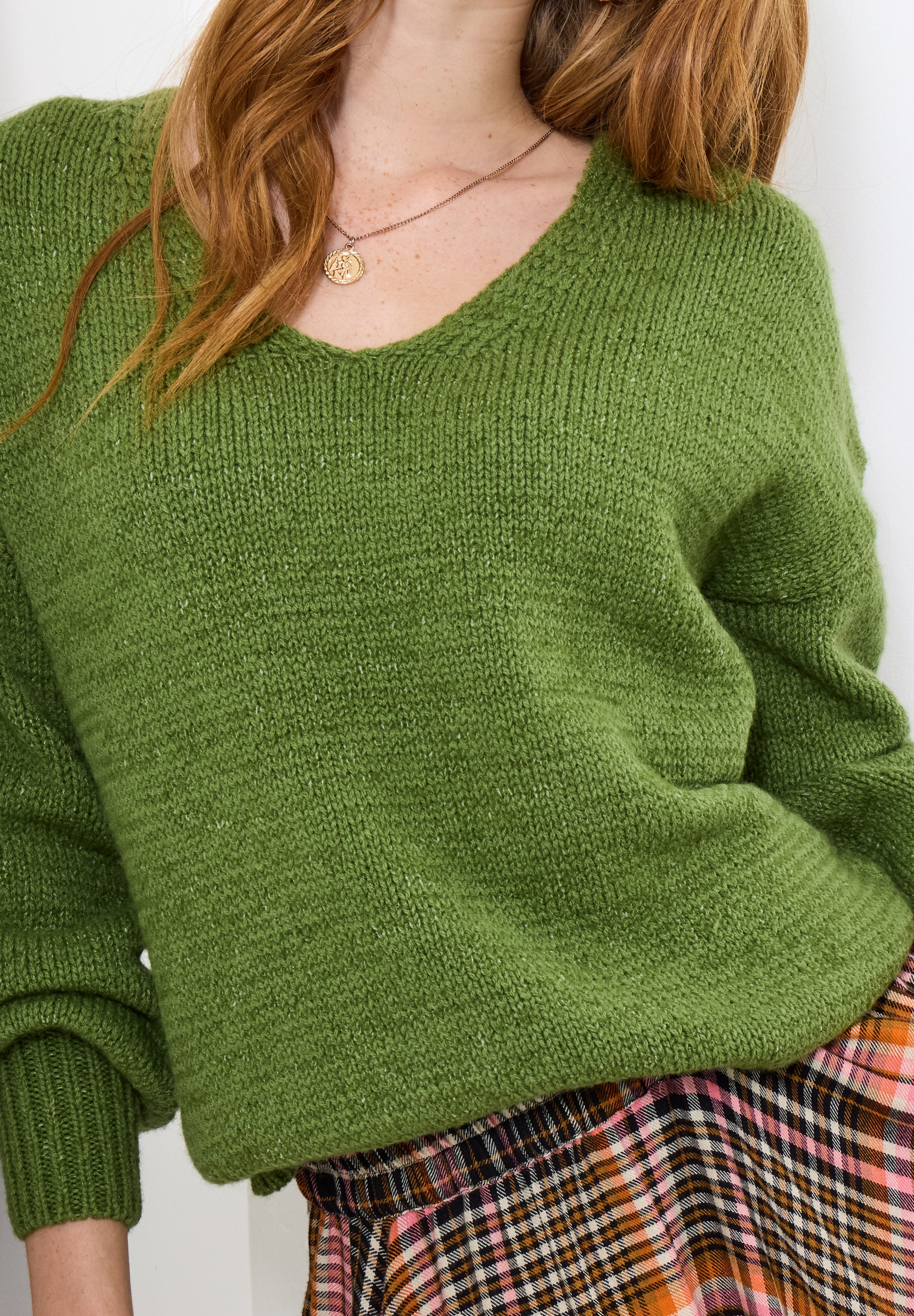 Cozy V-Neck Pullover Sweater image number 1