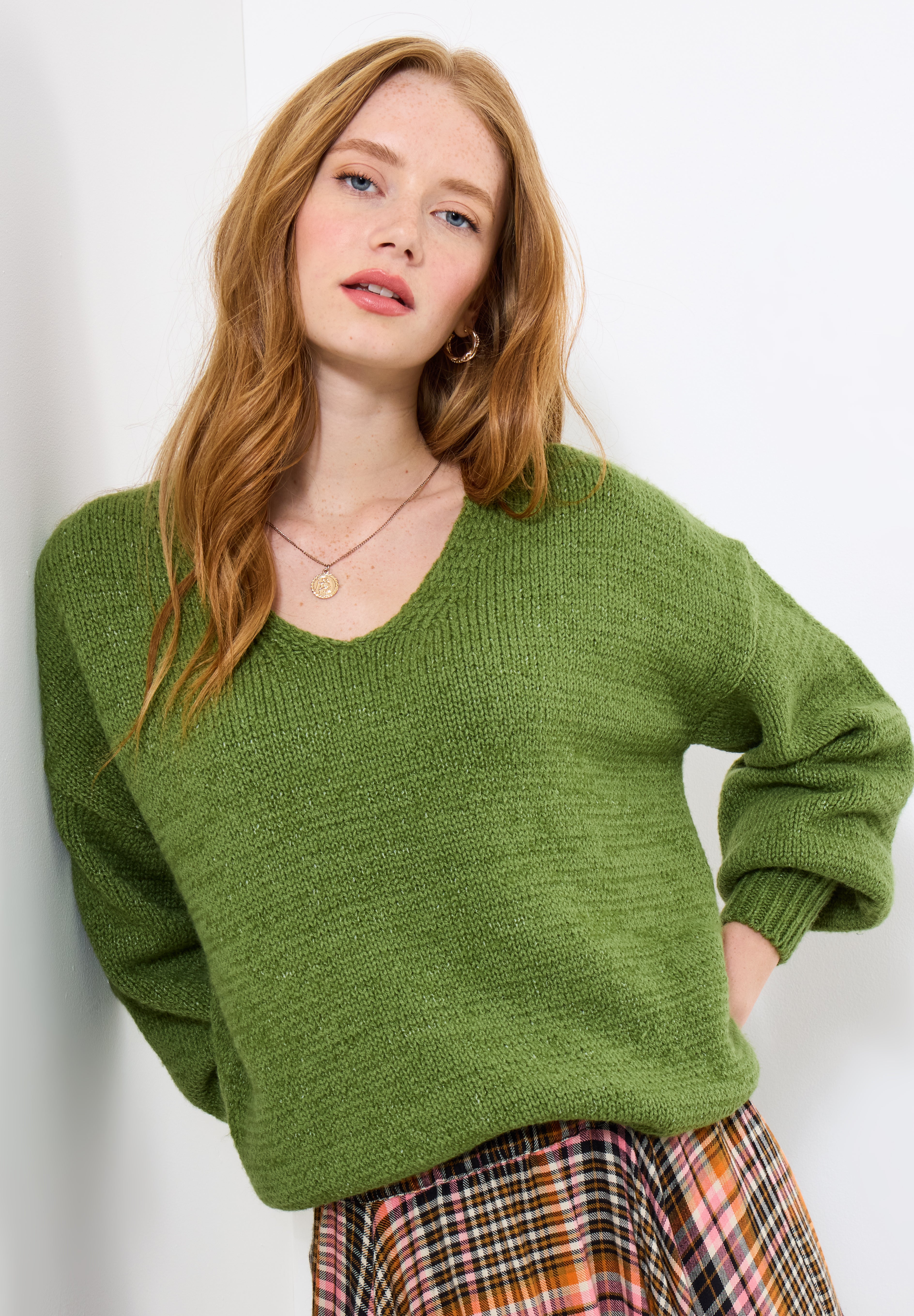 Cozy V-Neck Pullover Sweater image number 0